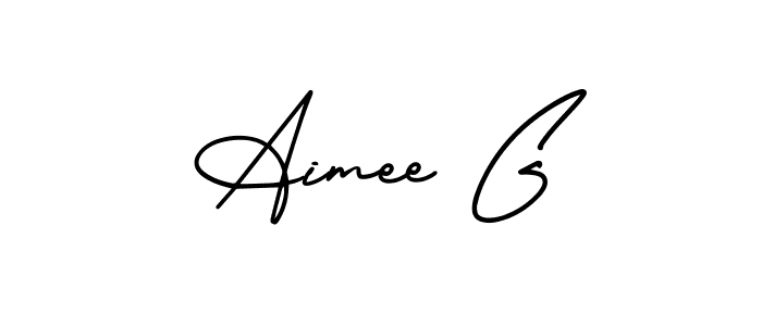 You can use this online signature creator to create a handwritten signature for the name Aimee G. This is the best online autograph maker. Aimee G signature style 3 images and pictures png