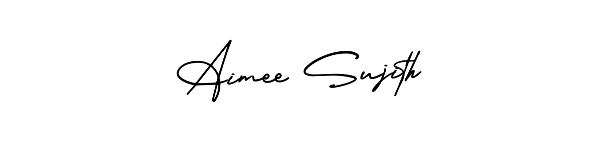 Create a beautiful signature design for name Aimee Sujith. With this signature (AmerikaSignatureDemo-Regular) fonts, you can make a handwritten signature for free. Aimee Sujith signature style 3 images and pictures png