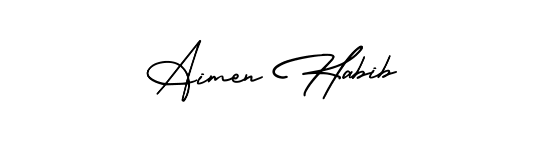 Check out images of Autograph of Aimen Habib name. Actor Aimen Habib Signature Style. AmerikaSignatureDemo-Regular is a professional sign style online. Aimen Habib signature style 3 images and pictures png