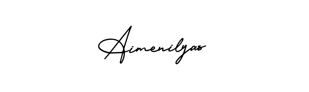 How to Draw Aimenilyas signature style? AmerikaSignatureDemo-Regular is a latest design signature styles for name Aimenilyas. Aimenilyas signature style 3 images and pictures png