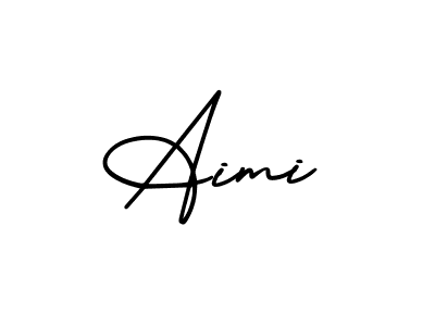 Make a beautiful signature design for name Aimi. With this signature (AmerikaSignatureDemo-Regular) style, you can create a handwritten signature for free. Aimi signature style 3 images and pictures png