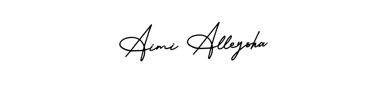 Similarly AmerikaSignatureDemo-Regular is the best handwritten signature design. Signature creator online .You can use it as an online autograph creator for name Aimi Alleysha. Aimi Alleysha signature style 3 images and pictures png