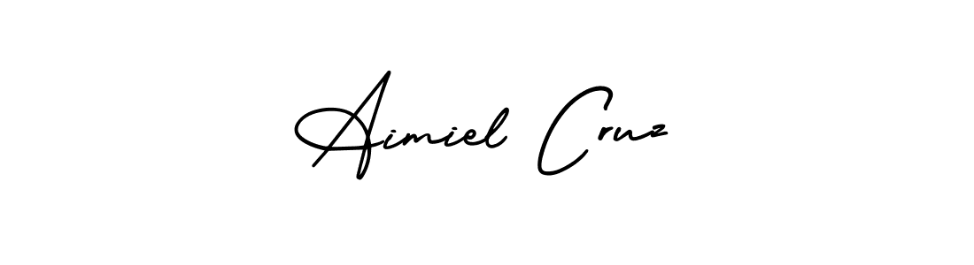 Make a short Aimiel Cruz signature style. Manage your documents anywhere anytime using AmerikaSignatureDemo-Regular. Create and add eSignatures, submit forms, share and send files easily. Aimiel Cruz signature style 3 images and pictures png