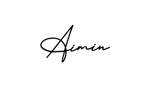 Aimin stylish signature style. Best Handwritten Sign (AmerikaSignatureDemo-Regular) for my name. Handwritten Signature Collection Ideas for my name Aimin. Aimin signature style 3 images and pictures png