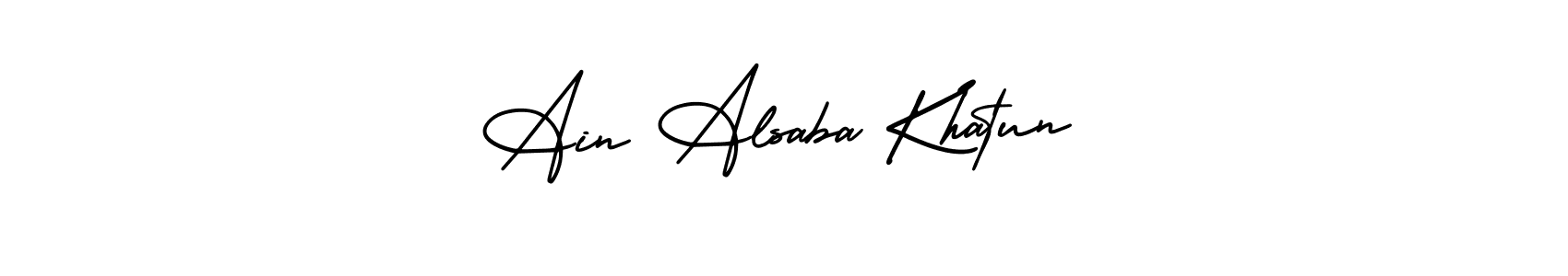 Ain Alsaba Khatun stylish signature style. Best Handwritten Sign (AmerikaSignatureDemo-Regular) for my name. Handwritten Signature Collection Ideas for my name Ain Alsaba Khatun. Ain Alsaba Khatun signature style 3 images and pictures png