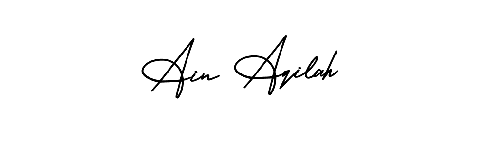 You can use this online signature creator to create a handwritten signature for the name Ain Aqilah. This is the best online autograph maker. Ain Aqilah signature style 3 images and pictures png