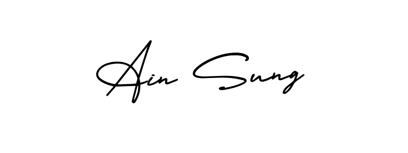 Design your own signature with our free online signature maker. With this signature software, you can create a handwritten (AmerikaSignatureDemo-Regular) signature for name Ain Sung. Ain Sung signature style 3 images and pictures png