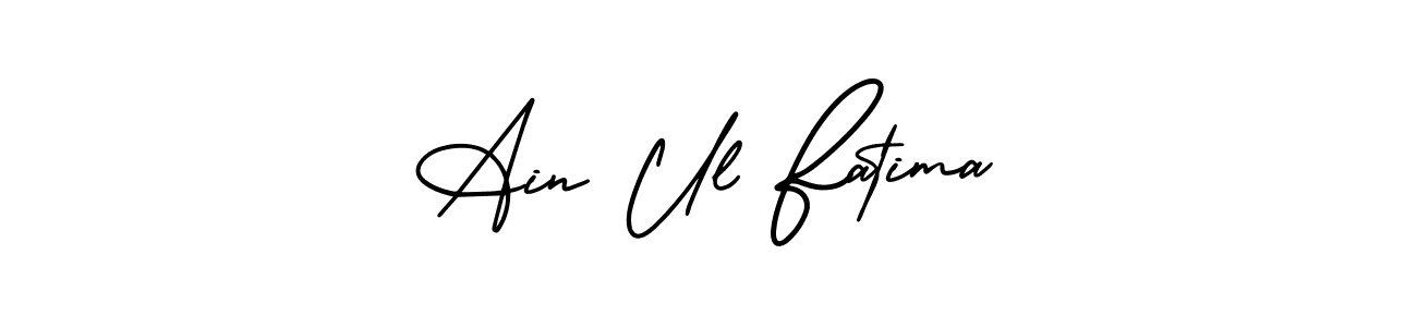 if you are searching for the best signature style for your name Ain Ul Fatima. so please give up your signature search. here we have designed multiple signature styles  using AmerikaSignatureDemo-Regular. Ain Ul Fatima signature style 3 images and pictures png