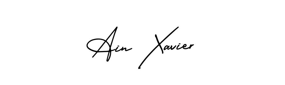 Also You can easily find your signature by using the search form. We will create Ain Xavier name handwritten signature images for you free of cost using AmerikaSignatureDemo-Regular sign style. Ain Xavier signature style 3 images and pictures png