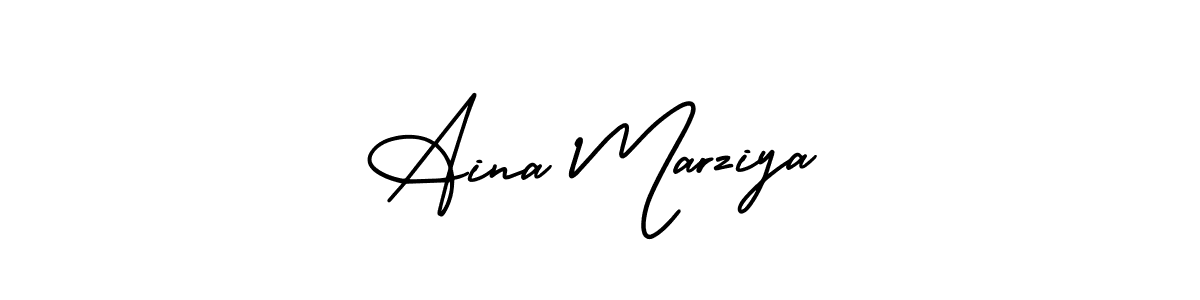 Make a beautiful signature design for name Aina Marziya. Use this online signature maker to create a handwritten signature for free. Aina Marziya signature style 3 images and pictures png