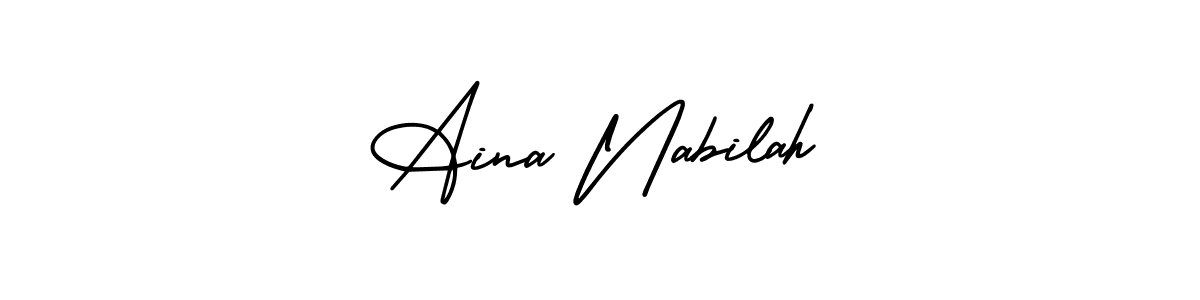 Check out images of Autograph of Aina Nabilah name. Actor Aina Nabilah Signature Style. AmerikaSignatureDemo-Regular is a professional sign style online. Aina Nabilah signature style 3 images and pictures png