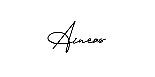 Aineas stylish signature style. Best Handwritten Sign (AmerikaSignatureDemo-Regular) for my name. Handwritten Signature Collection Ideas for my name Aineas. Aineas signature style 3 images and pictures png