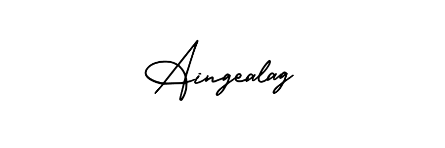 How to make Aingealag signature? AmerikaSignatureDemo-Regular is a professional autograph style. Create handwritten signature for Aingealag name. Aingealag signature style 3 images and pictures png