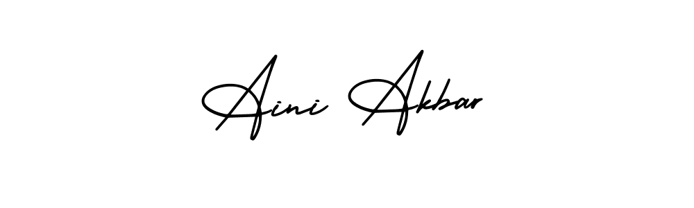 Make a beautiful signature design for name Aini Akbar. Use this online signature maker to create a handwritten signature for free. Aini Akbar signature style 3 images and pictures png