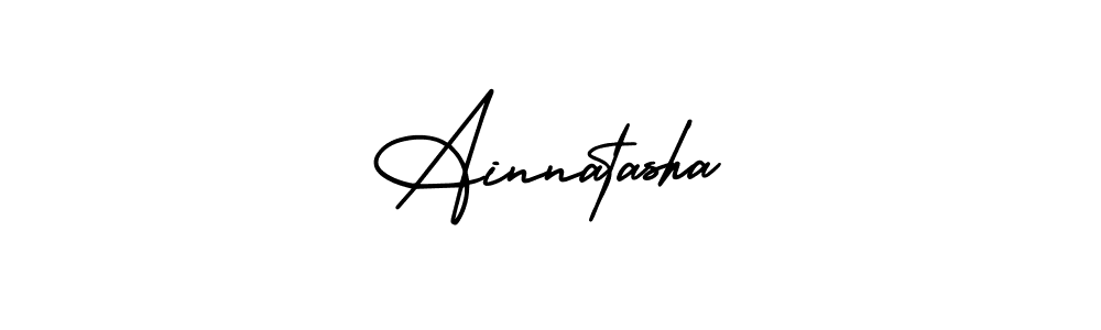 AmerikaSignatureDemo-Regular is a professional signature style that is perfect for those who want to add a touch of class to their signature. It is also a great choice for those who want to make their signature more unique. Get Ainnatasha name to fancy signature for free. Ainnatasha signature style 3 images and pictures png
