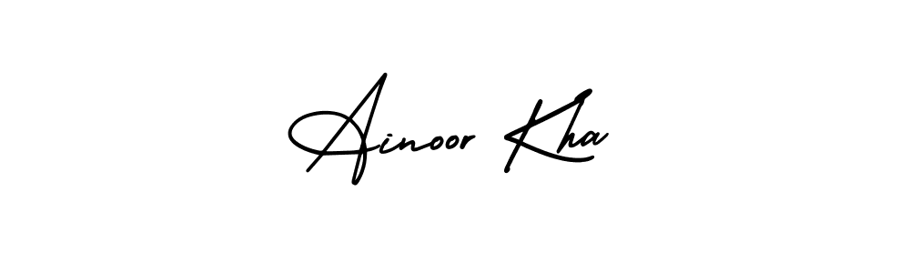 How to Draw Ainoor Kha signature style? AmerikaSignatureDemo-Regular is a latest design signature styles for name Ainoor Kha. Ainoor Kha signature style 3 images and pictures png