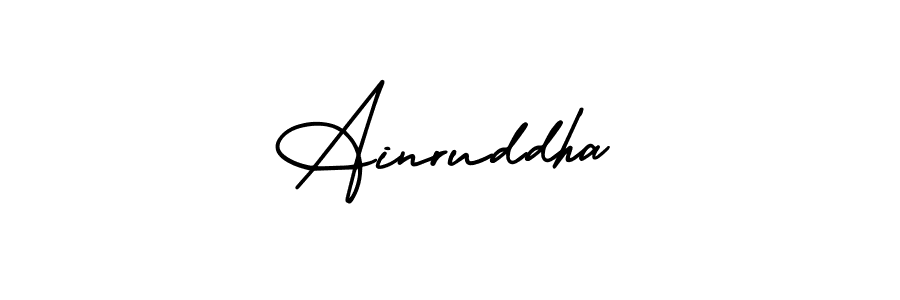 How to make Ainruddha signature? AmerikaSignatureDemo-Regular is a professional autograph style. Create handwritten signature for Ainruddha name. Ainruddha signature style 3 images and pictures png