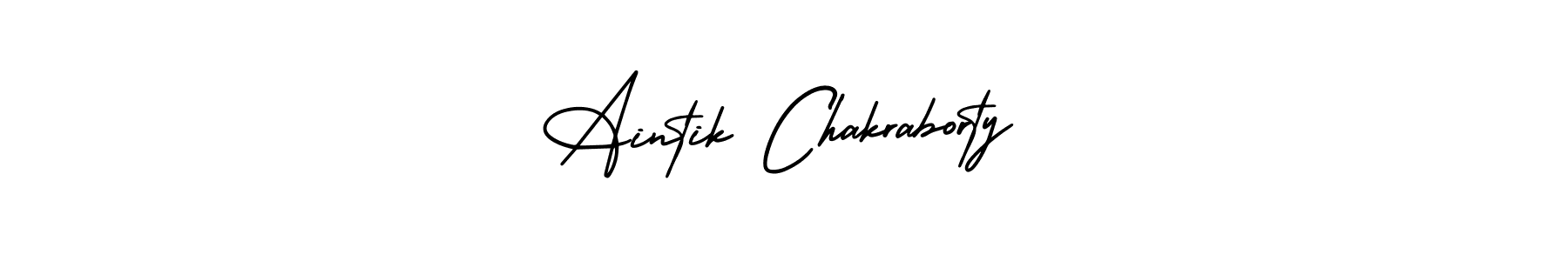 Make a short Aintik Chakraborty signature style. Manage your documents anywhere anytime using AmerikaSignatureDemo-Regular. Create and add eSignatures, submit forms, share and send files easily. Aintik Chakraborty signature style 3 images and pictures png