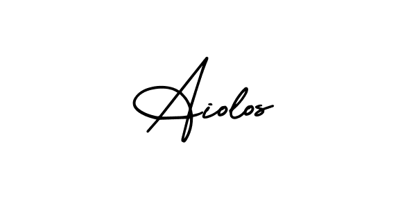 The best way (AmerikaSignatureDemo-Regular) to make a short signature is to pick only two or three words in your name. The name Aiolos include a total of six letters. For converting this name. Aiolos signature style 3 images and pictures png