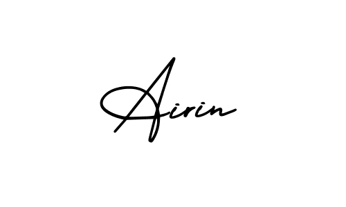 Make a beautiful signature design for name Airin. With this signature (AmerikaSignatureDemo-Regular) style, you can create a handwritten signature for free. Airin signature style 3 images and pictures png