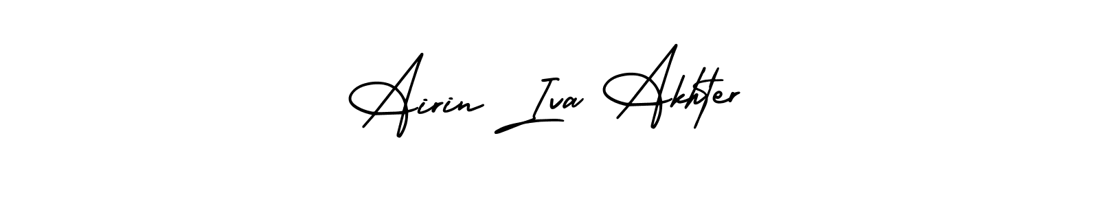 Create a beautiful signature design for name Airin Iva Akhter. With this signature (AmerikaSignatureDemo-Regular) fonts, you can make a handwritten signature for free. Airin Iva Akhter signature style 3 images and pictures png