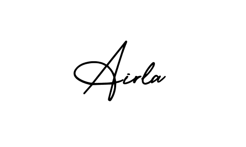 Make a beautiful signature design for name Airla. With this signature (AmerikaSignatureDemo-Regular) style, you can create a handwritten signature for free. Airla signature style 3 images and pictures png