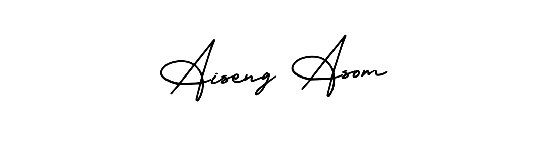 How to Draw Aiseng Asom signature style? AmerikaSignatureDemo-Regular is a latest design signature styles for name Aiseng Asom. Aiseng Asom signature style 3 images and pictures png