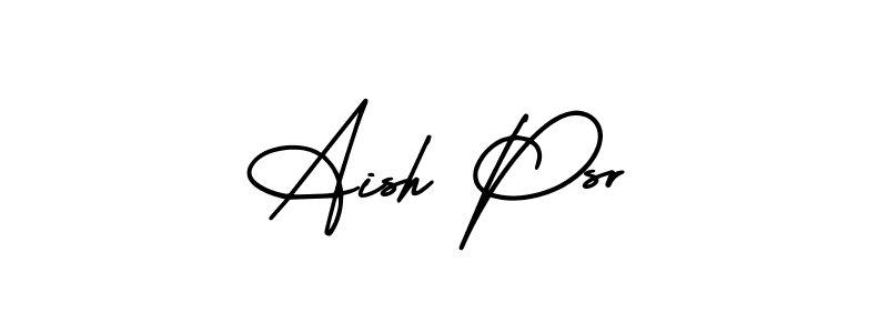 How to make Aish Psr signature? AmerikaSignatureDemo-Regular is a professional autograph style. Create handwritten signature for Aish Psr name. Aish Psr signature style 3 images and pictures png