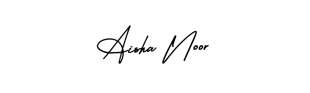 The best way (AmerikaSignatureDemo-Regular) to make a short signature is to pick only two or three words in your name. The name Aisha Noor include a total of six letters. For converting this name. Aisha Noor signature style 3 images and pictures png