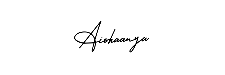 How to make Aishaanya name signature. Use AmerikaSignatureDemo-Regular style for creating short signs online. This is the latest handwritten sign. Aishaanya signature style 3 images and pictures png