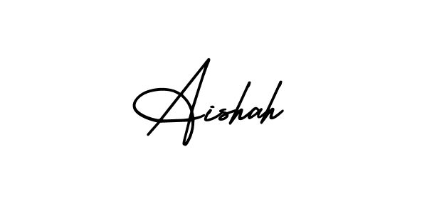 Use a signature maker to create a handwritten signature online. With this signature software, you can design (AmerikaSignatureDemo-Regular) your own signature for name Aishah. Aishah signature style 3 images and pictures png