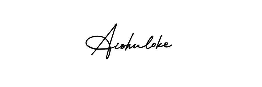 The best way (AmerikaSignatureDemo-Regular) to make a short signature is to pick only two or three words in your name. The name Aishuloke include a total of six letters. For converting this name. Aishuloke signature style 3 images and pictures png
