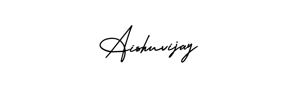 How to make Aishuvijay name signature. Use AmerikaSignatureDemo-Regular style for creating short signs online. This is the latest handwritten sign. Aishuvijay signature style 3 images and pictures png