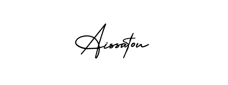 Use a signature maker to create a handwritten signature online. With this signature software, you can design (AmerikaSignatureDemo-Regular) your own signature for name Aissatou. Aissatou signature style 3 images and pictures png