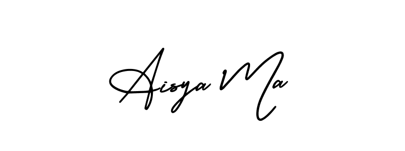 AmerikaSignatureDemo-Regular is a professional signature style that is perfect for those who want to add a touch of class to their signature. It is also a great choice for those who want to make their signature more unique. Get Aisya Ma name to fancy signature for free. Aisya Ma signature style 3 images and pictures png