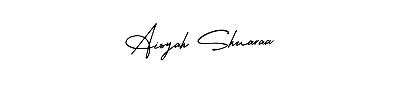 Design your own signature with our free online signature maker. With this signature software, you can create a handwritten (AmerikaSignatureDemo-Regular) signature for name Aisyah Shuaraa. Aisyah Shuaraa signature style 3 images and pictures png