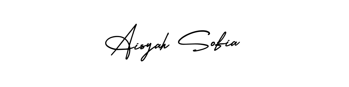 This is the best signature style for the Aisyah Sofia name. Also you like these signature font (AmerikaSignatureDemo-Regular). Mix name signature. Aisyah Sofia signature style 3 images and pictures png