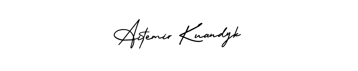 How to make Aitemir Kuandyk name signature. Use AmerikaSignatureDemo-Regular style for creating short signs online. This is the latest handwritten sign. Aitemir Kuandyk signature style 3 images and pictures png