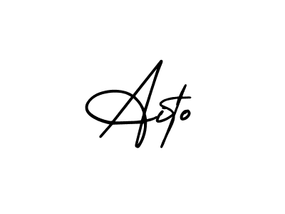 Similarly AmerikaSignatureDemo-Regular is the best handwritten signature design. Signature creator online .You can use it as an online autograph creator for name Aito. Aito signature style 3 images and pictures png