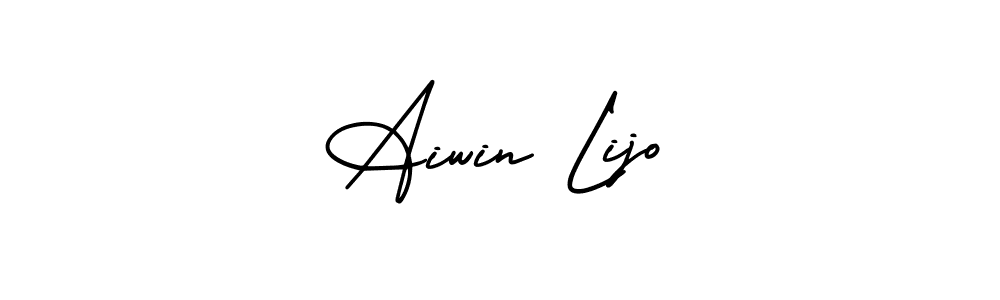 How to make Aiwin Lijo signature? AmerikaSignatureDemo-Regular is a professional autograph style. Create handwritten signature for Aiwin Lijo name. Aiwin Lijo signature style 3 images and pictures png