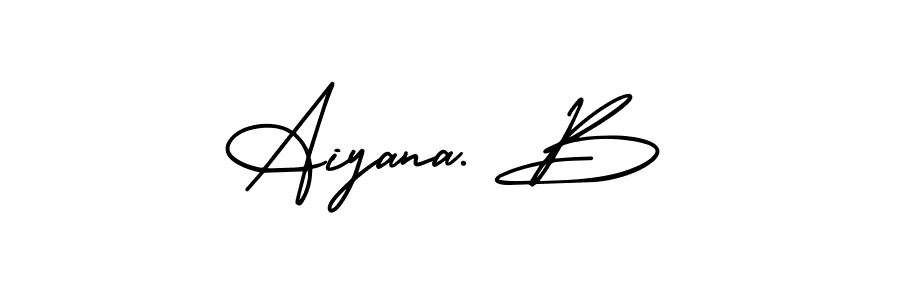 Check out images of Autograph of Aiyana. B name. Actor Aiyana. B Signature Style. AmerikaSignatureDemo-Regular is a professional sign style online. Aiyana. B signature style 3 images and pictures png