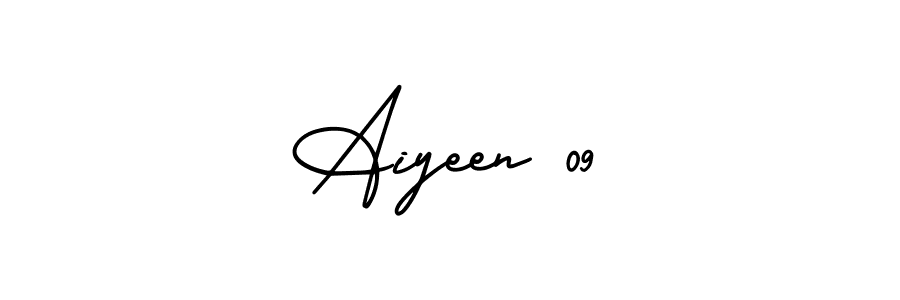 How to make Aiyeen 09 signature? AmerikaSignatureDemo-Regular is a professional autograph style. Create handwritten signature for Aiyeen 09 name. Aiyeen 09 signature style 3 images and pictures png