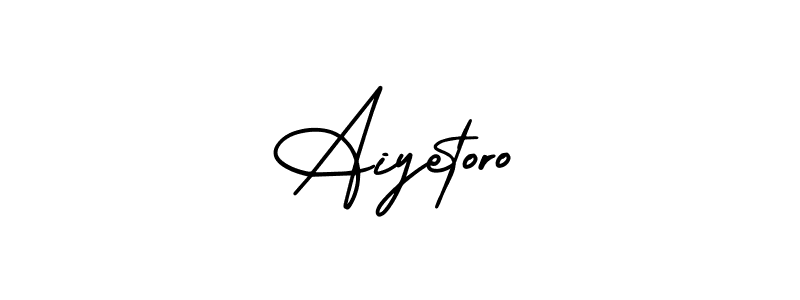 Create a beautiful signature design for name Aiyetoro. With this signature (AmerikaSignatureDemo-Regular) fonts, you can make a handwritten signature for free. Aiyetoro signature style 3 images and pictures png