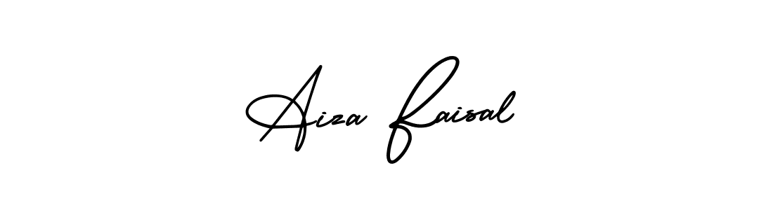 This is the best signature style for the Aiza Faisal name. Also you like these signature font (AmerikaSignatureDemo-Regular). Mix name signature. Aiza Faisal signature style 3 images and pictures png