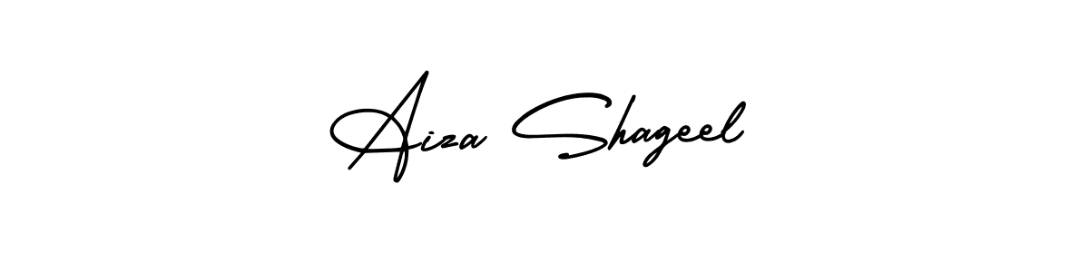 How to make Aiza Shageel signature? AmerikaSignatureDemo-Regular is a professional autograph style. Create handwritten signature for Aiza Shageel name. Aiza Shageel signature style 3 images and pictures png