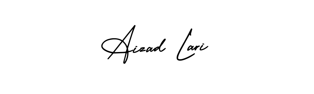 if you are searching for the best signature style for your name Aizad Lari. so please give up your signature search. here we have designed multiple signature styles  using AmerikaSignatureDemo-Regular. Aizad Lari signature style 3 images and pictures png