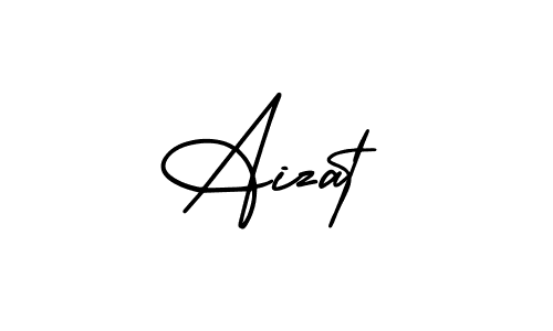 How to make Aizat name signature. Use AmerikaSignatureDemo-Regular style for creating short signs online. This is the latest handwritten sign. Aizat signature style 3 images and pictures png