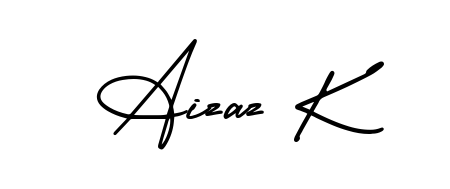 Design your own signature with our free online signature maker. With this signature software, you can create a handwritten (AmerikaSignatureDemo-Regular) signature for name Aizaz K. Aizaz K signature style 3 images and pictures png