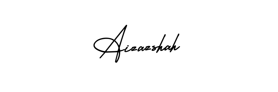 This is the best signature style for the Aizazshah name. Also you like these signature font (AmerikaSignatureDemo-Regular). Mix name signature. Aizazshah signature style 3 images and pictures png