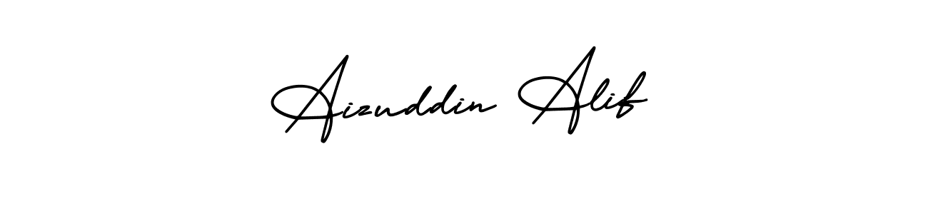 Also we have Aizuddin Alif name is the best signature style. Create professional handwritten signature collection using AmerikaSignatureDemo-Regular autograph style. Aizuddin Alif signature style 3 images and pictures png